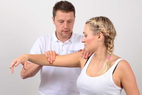 Тест на силу и выносливость руки в различных направлениях точно определяет наличие травм и повреждений в плечевом суставе